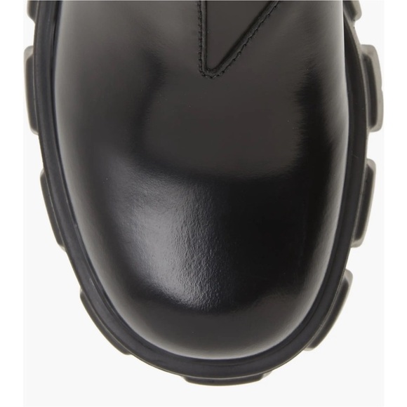 PRADA Monolith Leather Black Lug Platform Chelsea Boot size 39 - Picture 3 of 10
